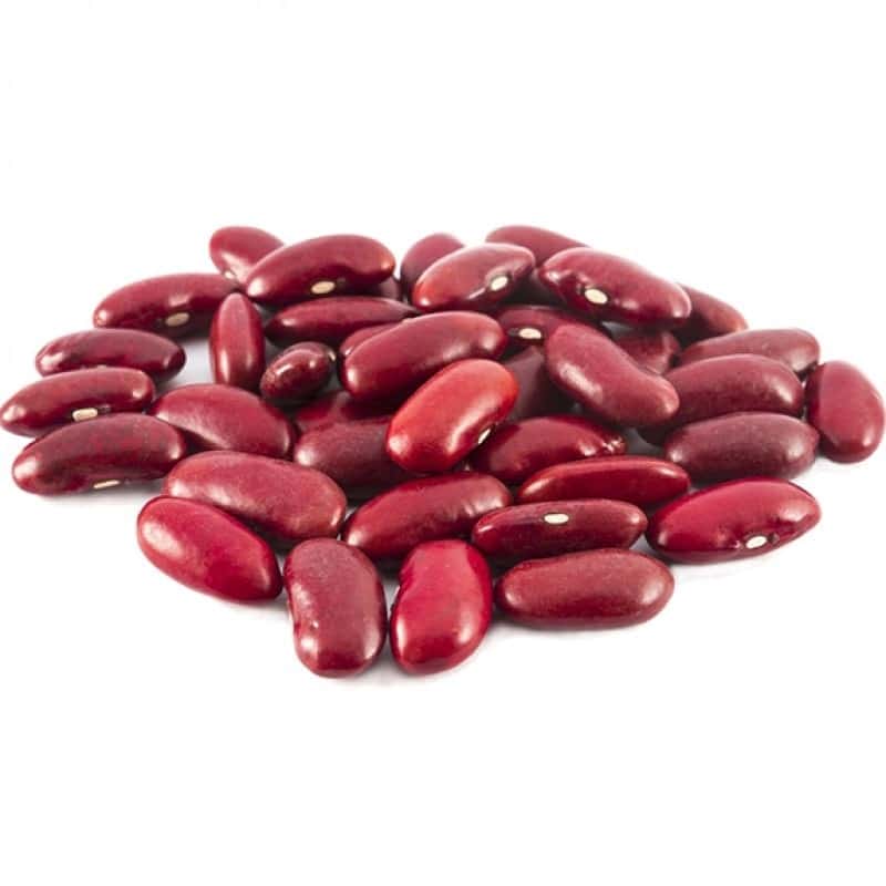 Pile of raw kidney beans