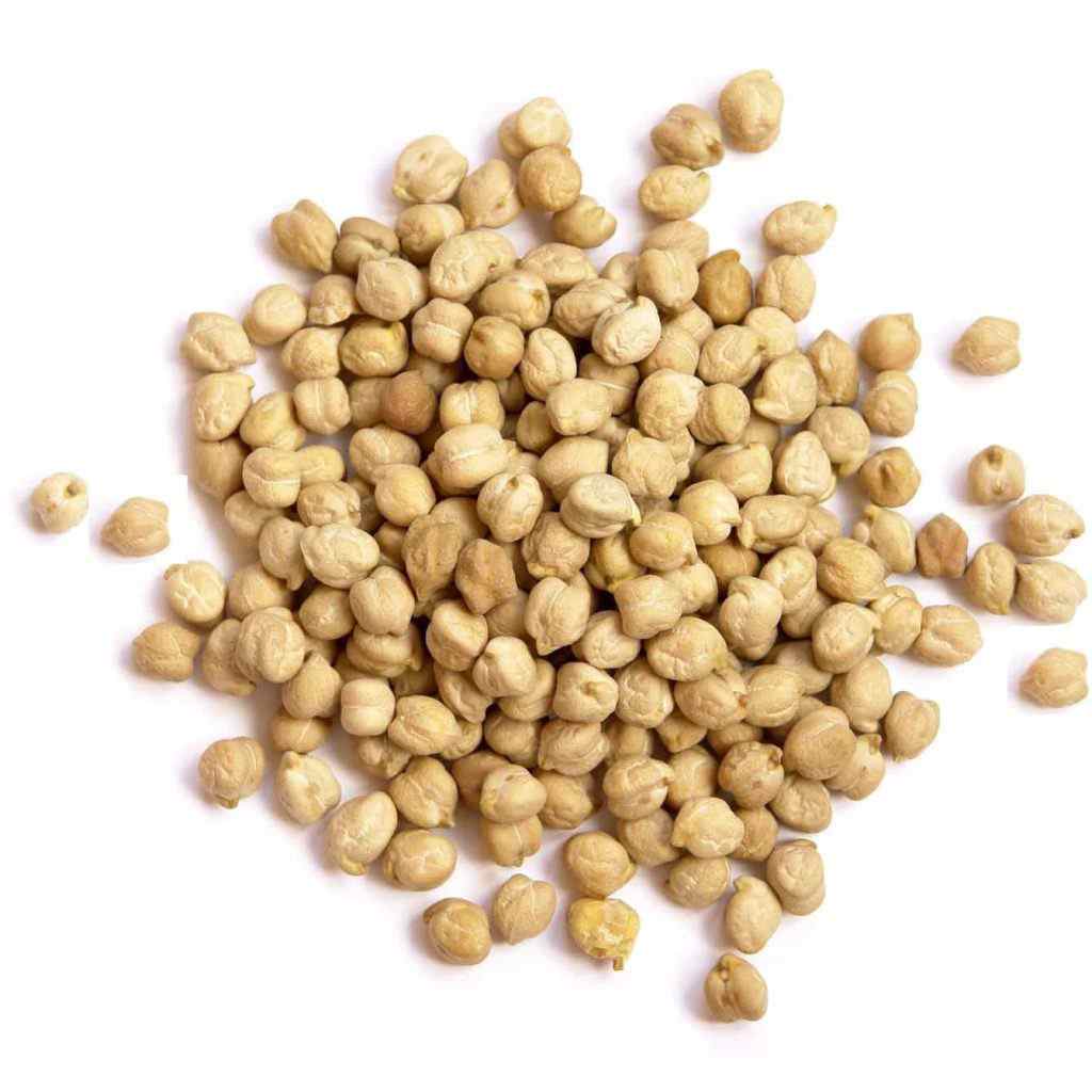 Pile of dried chickpeas
